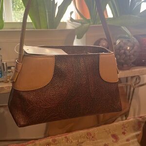 Etro Milano Elegant Brown and Tan Women's mini handBag